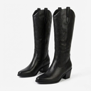 Cowboy Boots for Women | Embroidered Pumps with Chunky Heel