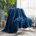 Gestreepte Pluche Deken | Fur Ontwerp