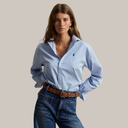 Gestreept katoenen overhemd met Slim Fit
