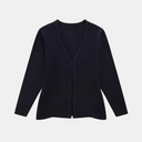 Getailleerd Gebreid Vest voor Dames | V-hals, Lange Mouwen, Zijsplit