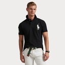 Fitted mesh polo shirt