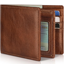 Heren Echt Leren Bifold Portemonnee met RFID-bescherming