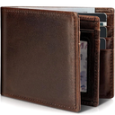Heren Echt Leren Bifold Portemonnee met RFID-bescherming