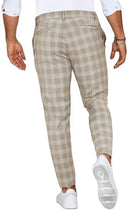Heren Geruite Chino Broek - Slim Fit Pantalon
