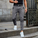 Heren Geruite Chino Broek - Slim Fit Pantalon