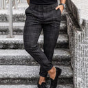 Heren Geruite Chino Broek - Slim Fit Pantalon