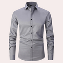 Heren Overhemd met Lange Mouwen - Slim Fit met Knoopsluiting
