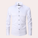 Heren Overhemd met Lange Mouwen - Slim Fit met Knoopsluiting
