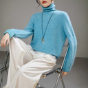 Hoge Hals Cashmere Koltrui Dames | Lange Mouwen