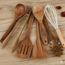 Houten keukengerei set - TerraCraft - 7-delige kookset - Veilig en praktisch