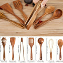 Houten keukengerei set - TerraCraft - 7-delige kookset - Veilig en praktisch