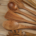 Houten keukengerei set - TerraCraft - 7-delige kookset - Veilig en praktisch