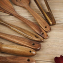 Houten keukengerei set - TerraCraft - 7-delige kookset - Veilig en praktisch