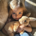 Interactive Plush Bunny Toy with Soft Lifelike Design