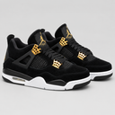 Air Jordan 4 Retro Royalty Black Gold Sneakers