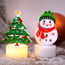 Christmas Table Candle Without Flame - IronGlow - Figure Set - Battery Lighting