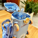 Kinder Cartoon Bus Waterfles met Rietje voor School en Reizen