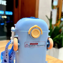 Kinder Cartoon Bus Waterfles met Rietje voor School en Reizen