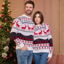 Knitted Christmas sweater | Snowflake pattern