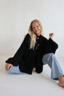 Lange Oversized vest voor Dames | Met Knopen