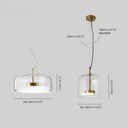 LED Pendant Lamp - Liodexa - Glass Shade - Metal Frame
