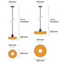 LED Pendant Lamp - Luccona - Glass Shade - Retro Shape