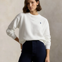 Leichter Fleece-Pullover mit Rundhalsausschnitt