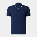 Mesh-poloshirt met Custom Slim Fit