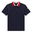 Moncler Heren Katoenen Piqué Polo met Contrasterende Kraag en Logo