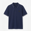 Moncler Heren Midnight Slim Fit Polo met Contrasterende Afwerking en Logopatch