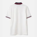 Moncler Heren Optical White Polo met Korte Mouwen, Contrasterende Afwerking en Logopatch