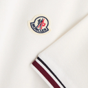 Moncler Heren Optical White Polo met Korte Mouwen, Contrasterende Afwerking en Logopatch