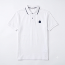 Moncler Heren Polo met Korte Mouwen, Contrasterende Afwerking en Logo