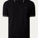Moncler Mens Black Cotton Polo Shirt
