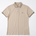 Moncler Heren Katoenen Polo met Korte Mouwen, Contrasterende Bies en Logo Patch