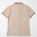 Moncler Heren Katoenen Polo met Korte Mouwen, Contrasterende Bies en Logo Patch