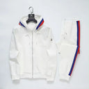 Moncler two piece set with logo, zipper vest and pants