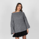 Off-Shoulder Gebreide Trui voor Dames | Losse Pasvorm