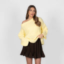 Off-Shoulder Gebreide Trui voor Dames | Losse Pasvorm