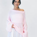 Off-Shoulder Gebreide Trui voor Dames | Losse Pasvorm