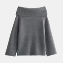 Off Shoulder Gebreide Trui voor Dames | Lange Mouwen