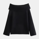 Off Shoulder Gebreide Trui voor Dames | Lange Mouwen