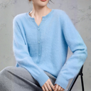 Open Voorzijde Cashmere Vest Dames | Lange Mouwen