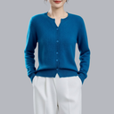 Open Voorzijde Cashmere Vest Dames | Lange Mouwen