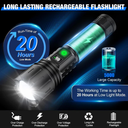 Rechargeable LED Tactical Flashlight for Outdoor and Emergency Use