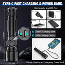 Rechargeable LED Tactical Flashlight for Outdoor and Emergency Use
