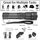 Rechargeable XHP50.2 LED Tactical Flashlight for Outdoor and Emergency Use