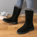 Warmly lined platform boots for women