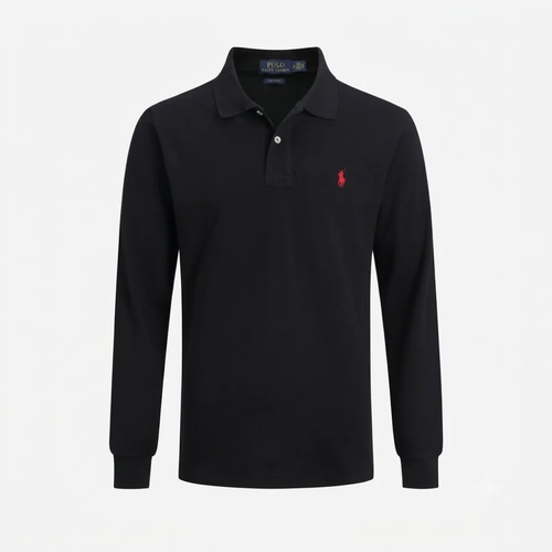 Polo Ralph Lauren Custom Fit Long Sleeve Polo with Embroidered Logo