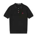 Polo Ralph Lauren Kabelgebreid Polo Shirt met Korte Mouw
